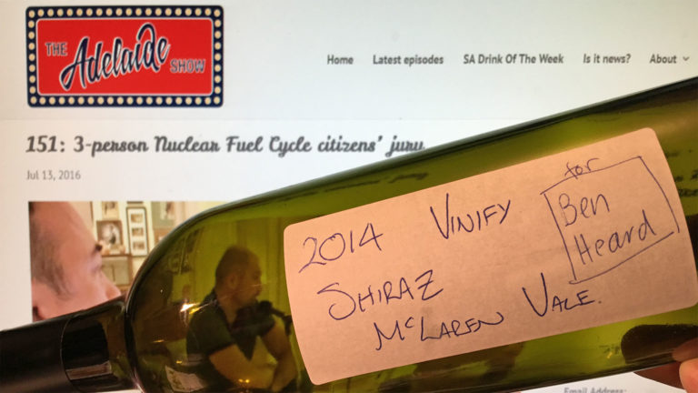 2014 Vinify Shiraz tasting notes McLaren Vale on The Adelaide Show podcast