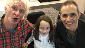Andy Griffiths, Terry Denton and AJ Davis discussing the 78 Storey Treehouse