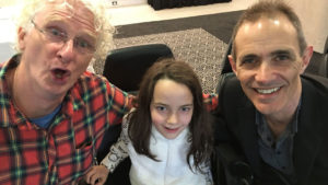Andy Griffiths, Terry Denton and AJ Davis discussing the 78 Storey Treehouse