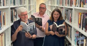 432 - All Singing All Reading South Australian History Month. Keith Conlon, Steve Davis, and Dr Samantha Battams, reading Samantha's books at the State Library of South Australia